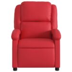 Fauteuil de massage inclinable rouge similicuir – Image 2