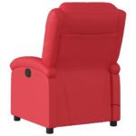 Fauteuil de massage inclinable rouge similicuir – Image 4