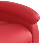 Fauteuil de massage inclinable rouge similicuir – Image 7