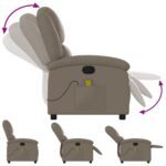 Fauteuil de massage inclinable Cappuccino Similicuir – Image 5