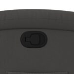 Fauteuil inclinable gris cuir véritable – Image 7