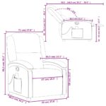 Fauteuil de massage inclinable crème cuir véritable – Image 11