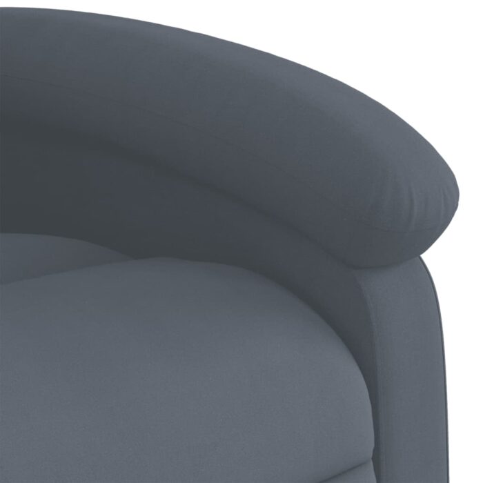 Fauteuil inclinable Gris foncé Velours – Image 6