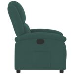Fauteuil inclinable vert foncé velours – Image 2