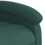 Fauteuil inclinable vert foncé velours – Image 6