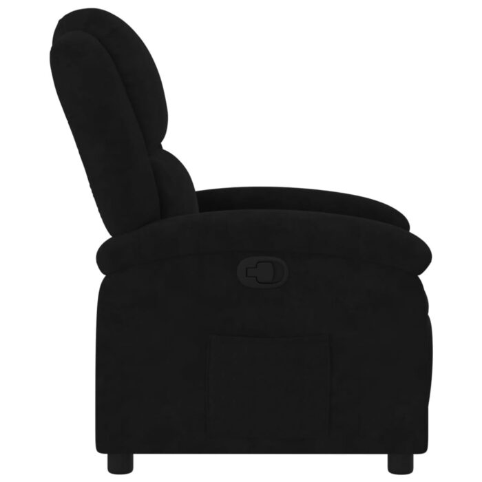 Fauteuil inclinable noir velours – Image 2