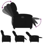 Fauteuil inclinable noir velours – Image 4