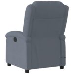 Fauteuil de massage inclinable gris foncé velours – Image 4