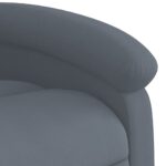 Fauteuil de massage inclinable gris foncé velours – Image 7