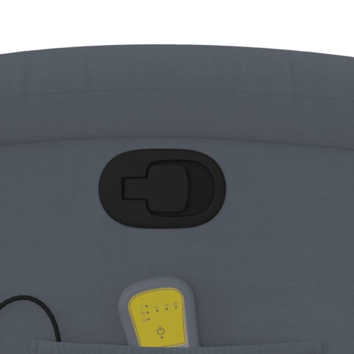 Fauteuil de massage inclinable gris foncé velours – Image 8