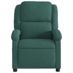 Fauteuil de massage inclinable vert foncé velours – Image 2