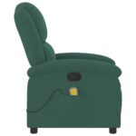 Fauteuil de massage inclinable vert foncé velours – Image 3