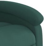 Fauteuil de massage inclinable vert foncé velours – Image 7