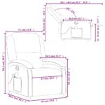 Fauteuil de massage inclinable jaune velours – Image 11