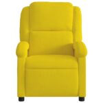 Fauteuil de massage inclinable jaune velours – Image 2