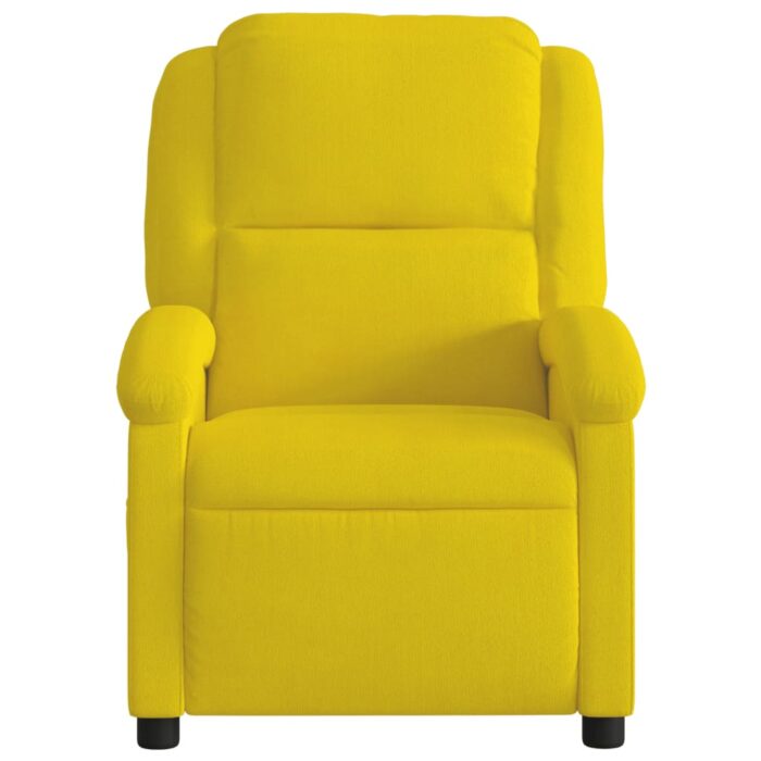 Fauteuil de massage inclinable jaune velours – Image 2