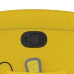 Fauteuil de massage inclinable jaune velours – Image 8