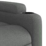 Fauteuil inclinable Gris foncé Tissu – Image 6