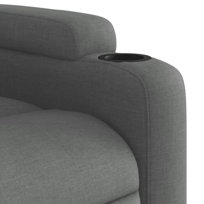 Fauteuil inclinable Gris foncé Tissu – Image 6