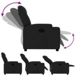 Fauteuil inclinable Noir Tissu – Image 4