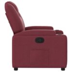 Fauteuil inclinable Rouge bordeaux Tissu – Image 2