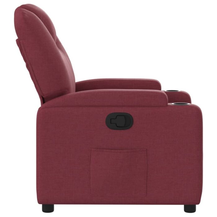 Fauteuil inclinable Rouge bordeaux Tissu – Image 2