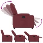 Fauteuil inclinable Rouge bordeaux Tissu – Image 4