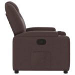 Fauteuil inclinable Marron foncé Tissu – Image 2