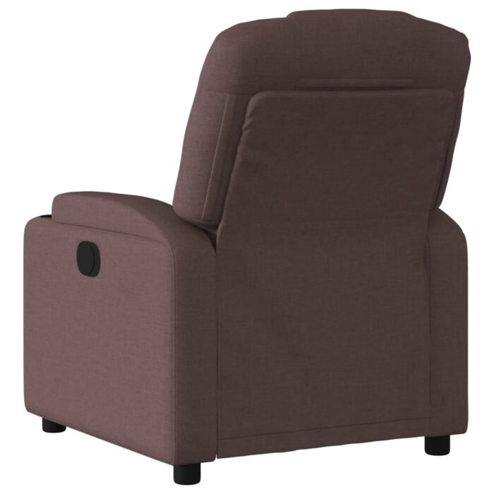 Fauteuil inclinable Marron foncé Tissu – Image 3