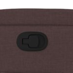 Fauteuil inclinable Marron foncé Tissu – Image 7