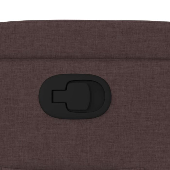 Fauteuil inclinable Marron foncé Tissu – Image 7