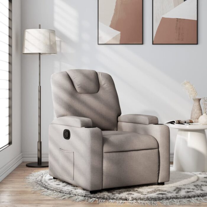 Fauteuil inclinable Taupe Tissu – Image 1