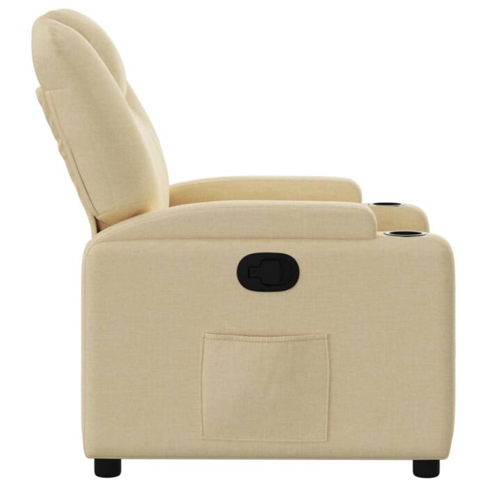 Fauteuil inclinable Crème Tissu – Image 2