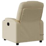 Fauteuil inclinable Crème Tissu – Image 3