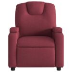 Fauteuil de massage inclinable Rouge bordeaux Tissu – Image 2