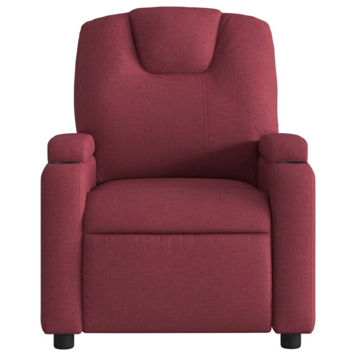 Fauteuil de massage inclinable Rouge bordeaux Tissu – Image 2
