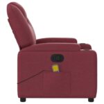 Fauteuil de massage inclinable Rouge bordeaux Tissu – Image 3