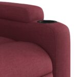 Fauteuil de massage inclinable Rouge bordeaux Tissu – Image 7