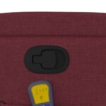 Fauteuil de massage inclinable Rouge bordeaux Tissu – Image 8