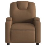 Fauteuil de massage inclinable Marron Tissu – Image 2