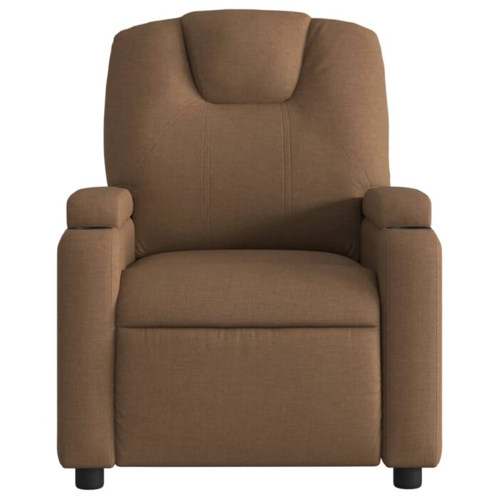 Fauteuil de massage inclinable Marron Tissu – Image 2
