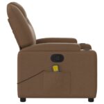 Fauteuil de massage inclinable Marron Tissu – Image 3