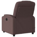 Fauteuil de massage inclinable Marron foncé Tissu – Image 4