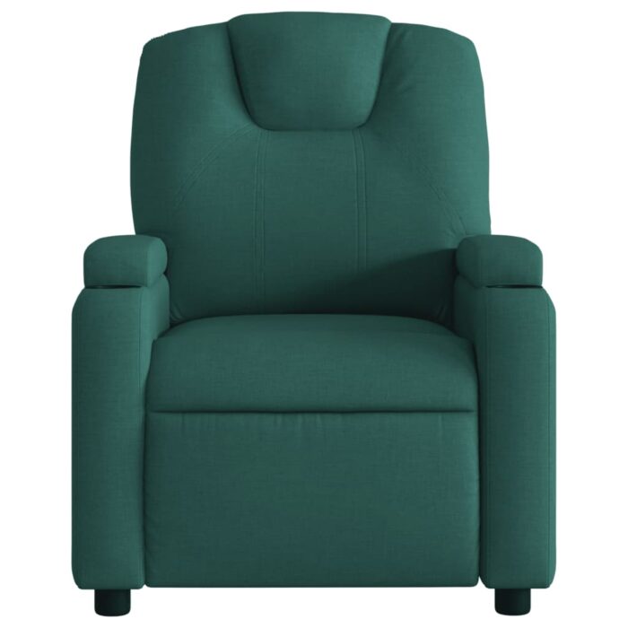 Fauteuil de massage inclinable Vert foncé Tissu – Image 2