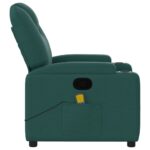 Fauteuil de massage inclinable Vert foncé Tissu – Image 3