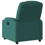 Fauteuil de massage inclinable Vert foncé Tissu – Image 4