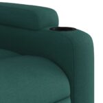 Fauteuil de massage inclinable Vert foncé Tissu – Image 7