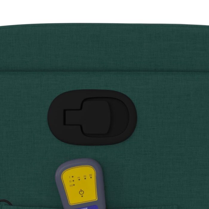 Fauteuil de massage inclinable Vert foncé Tissu – Image 8