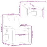 Fauteuil de massage inclinable Taupe Tissu – Image 11