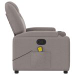Fauteuil de massage inclinable Taupe Tissu – Image 3
